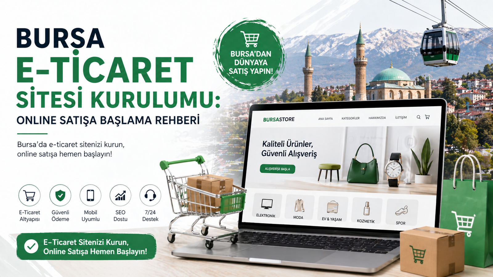Bursa e-ticaret sitesi kurulumu ve online mağaza tasarımı